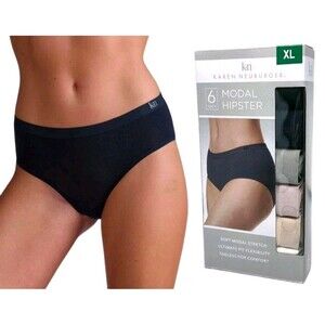 6-pack Karen Neuburger Modal Hipster Multicolor Tagless Soft Stretch Size XL